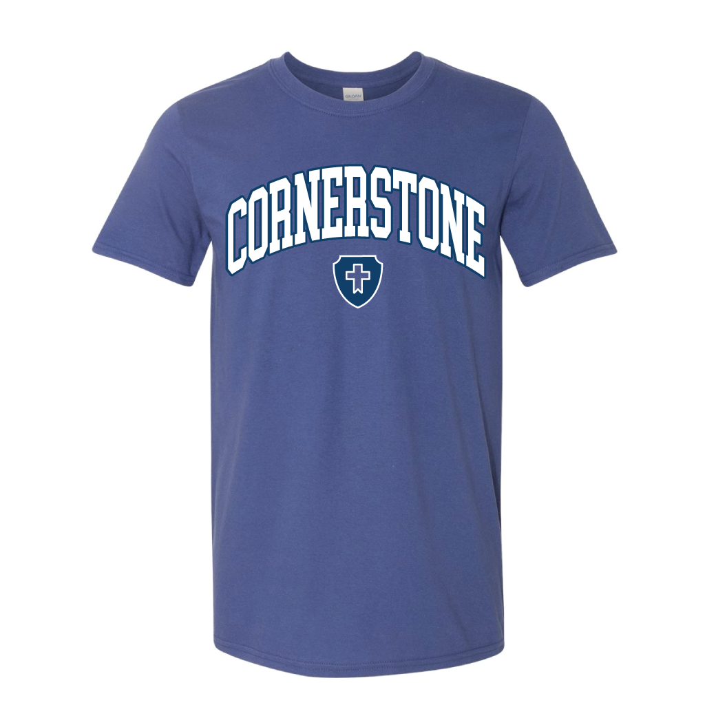 Cornerstone Arch with Shield Adult Short Sleeve Tee